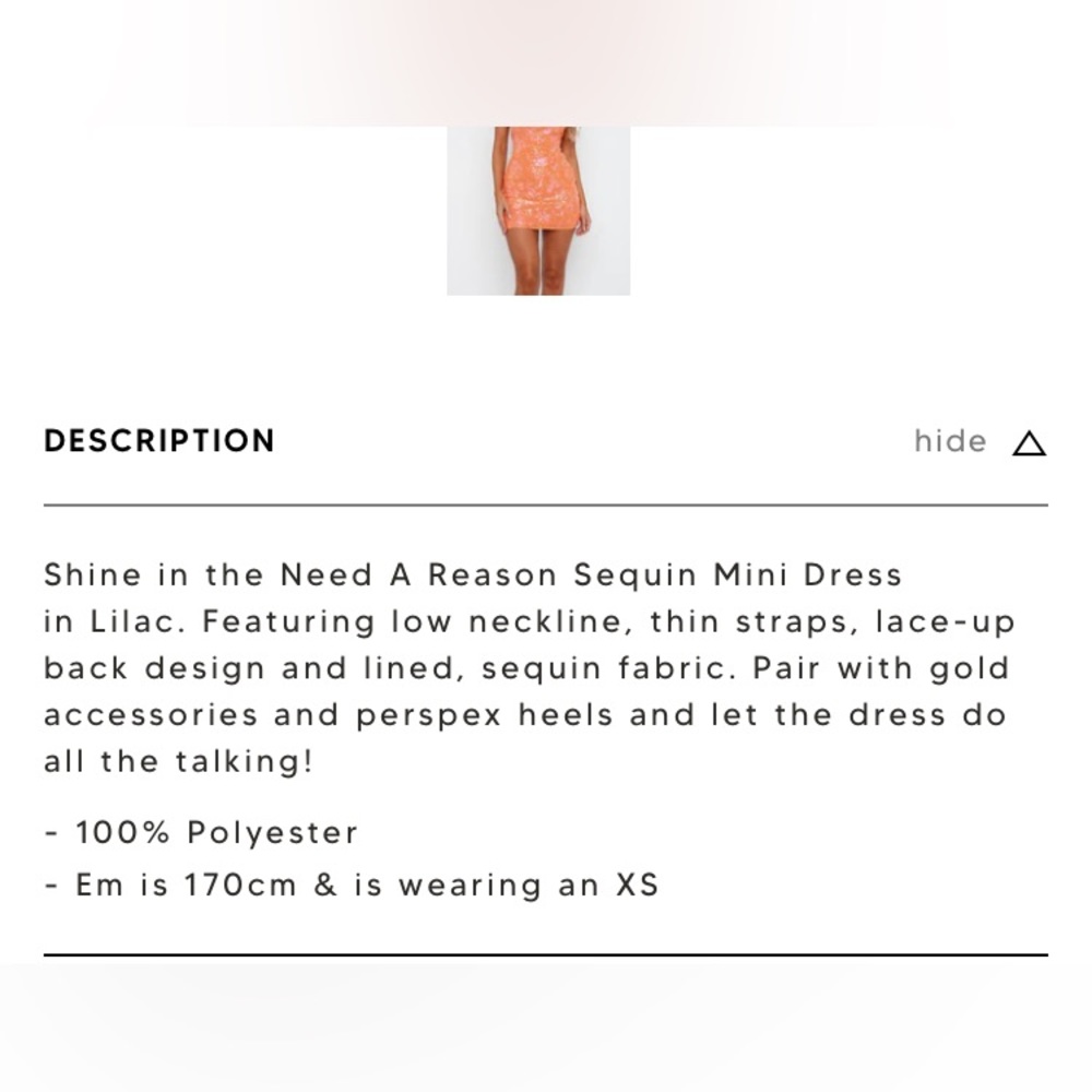 White Fox Boutique Lilac Need A Reason Sequin Mini Dress - Picture 7 of 9